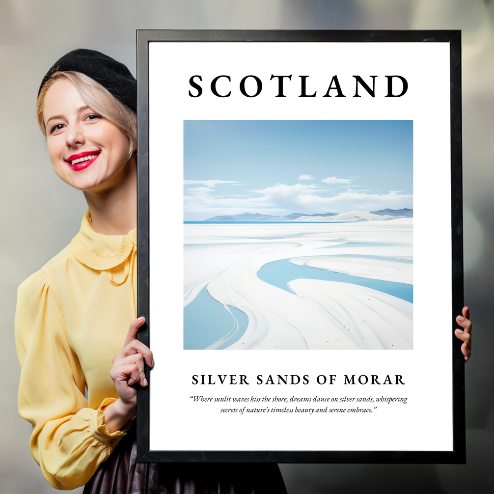 Person holding a poster of Silver Sands of Morar