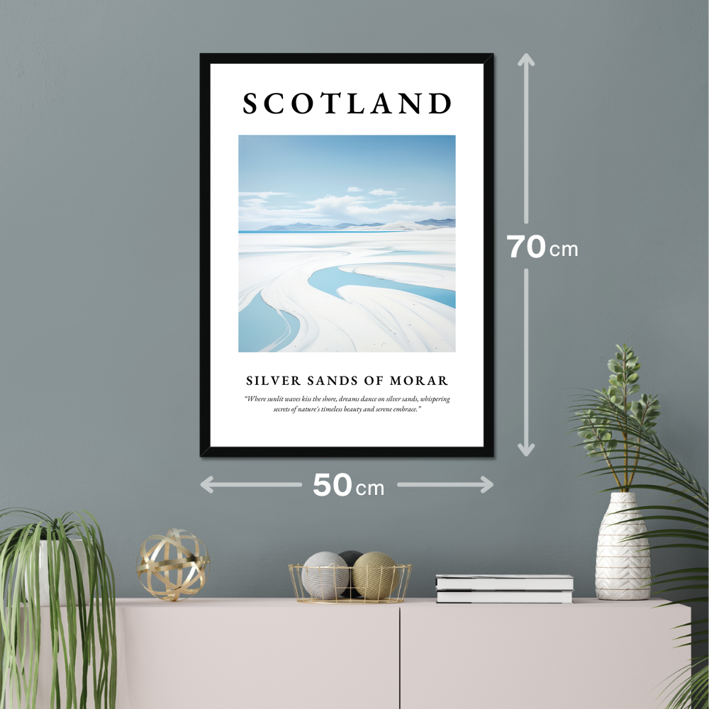 Poster of Silver Sands of Morar hanging on a wall