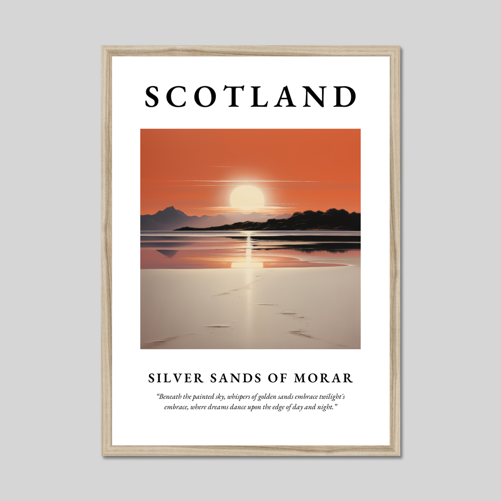 Poster in a natural frame with the word Scotland