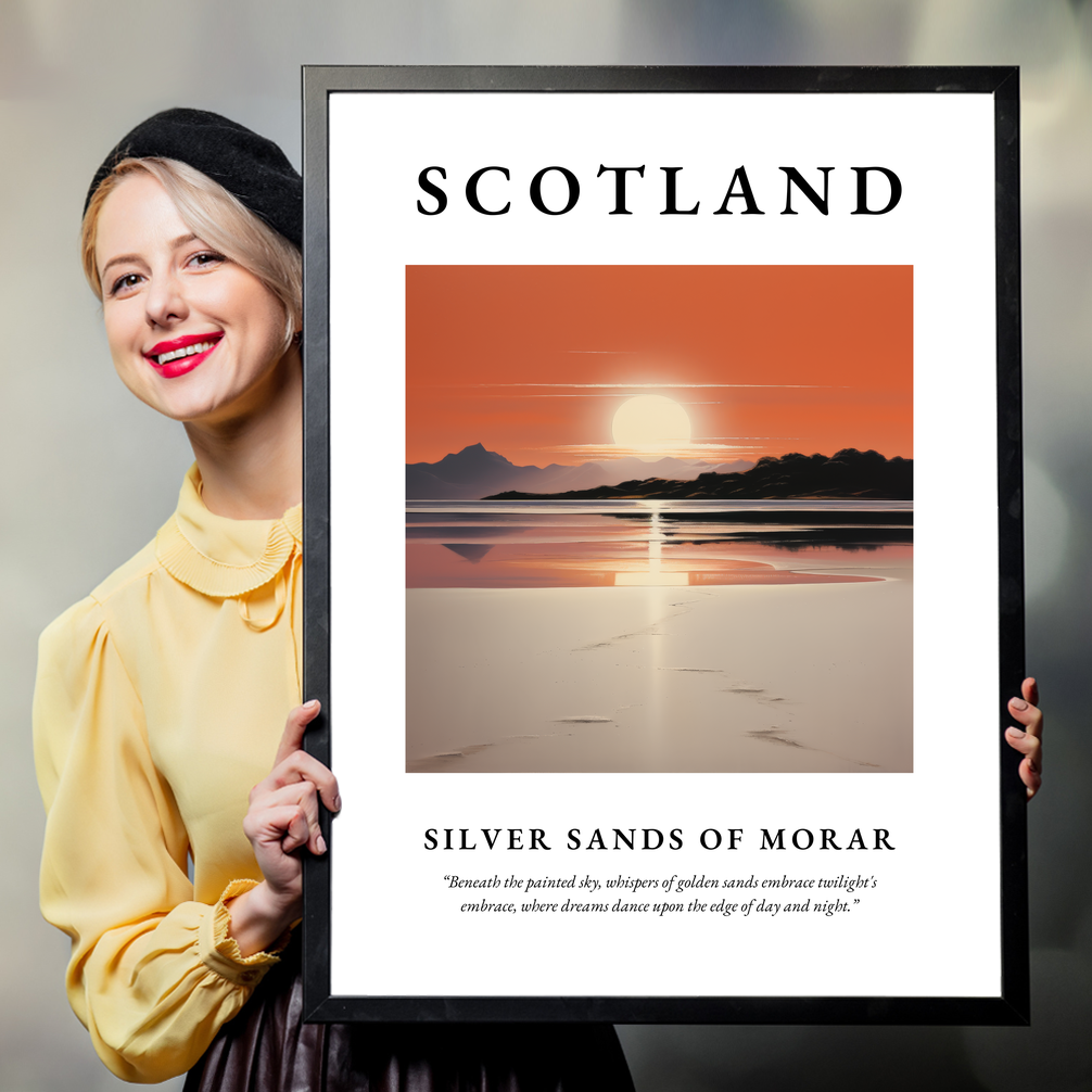 Person holding a poster of Silver Sands of Morar