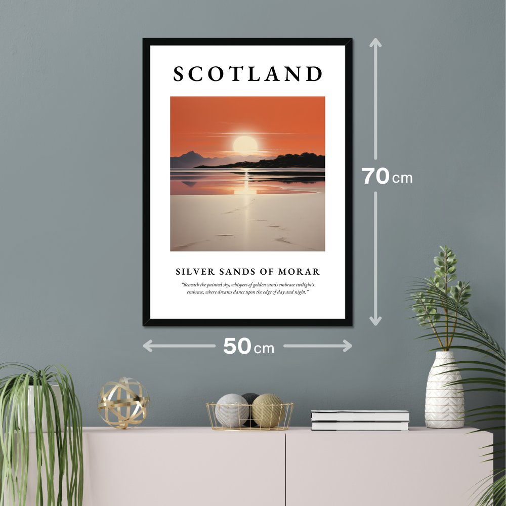 Poster of Silver Sands of Morar hanging on a wall