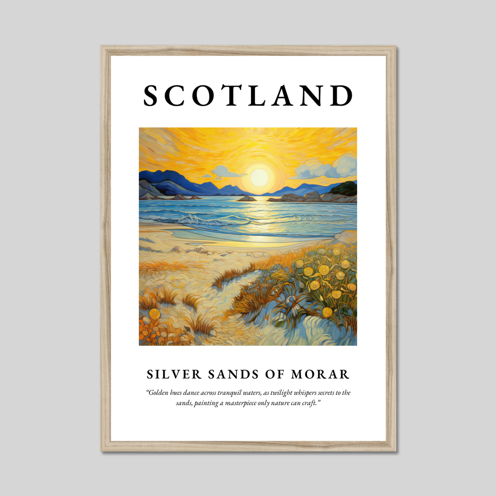 Poster in a natural frame with the word Scotland