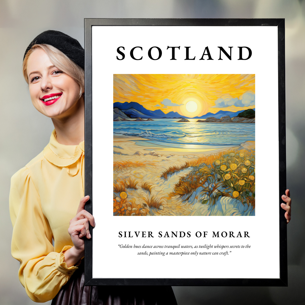 Person holding a poster of Silver Sands of Morar