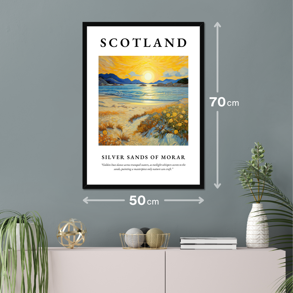 Poster of Silver Sands of Morar hanging on a wall