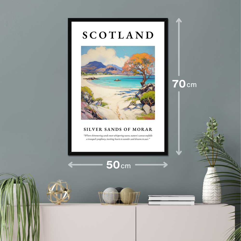 Poster of Silver Sands of Morar hanging on a wall