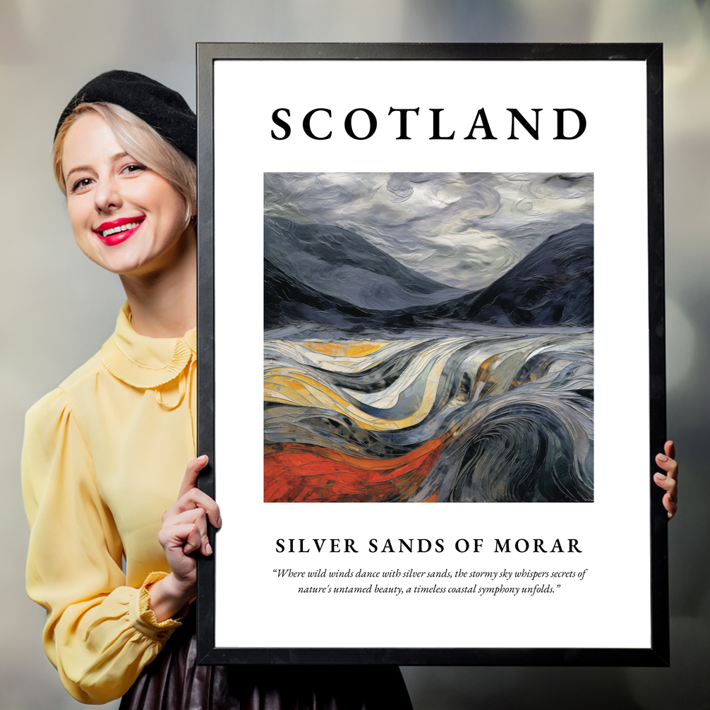 Person holding a poster of Silver Sands of Morar