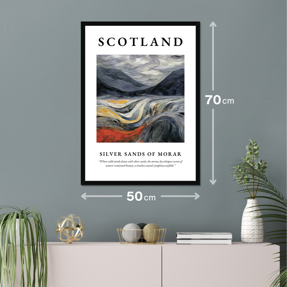 Poster of Silver Sands of Morar hanging on a wall