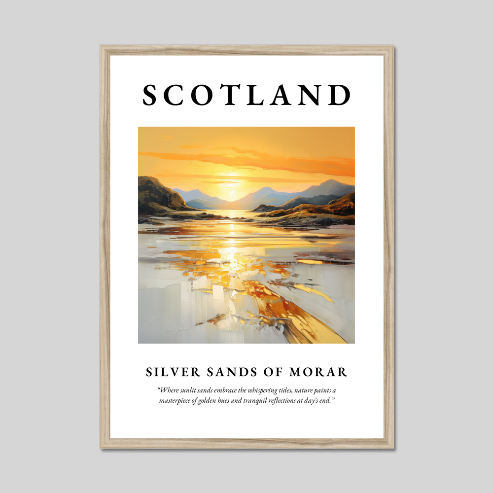 Poster in a natural frame with the word Scotland