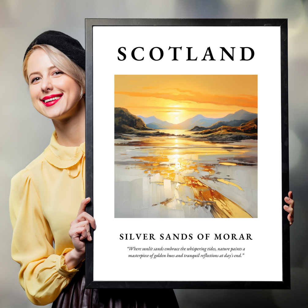 Person holding a poster of Silver Sands of Morar