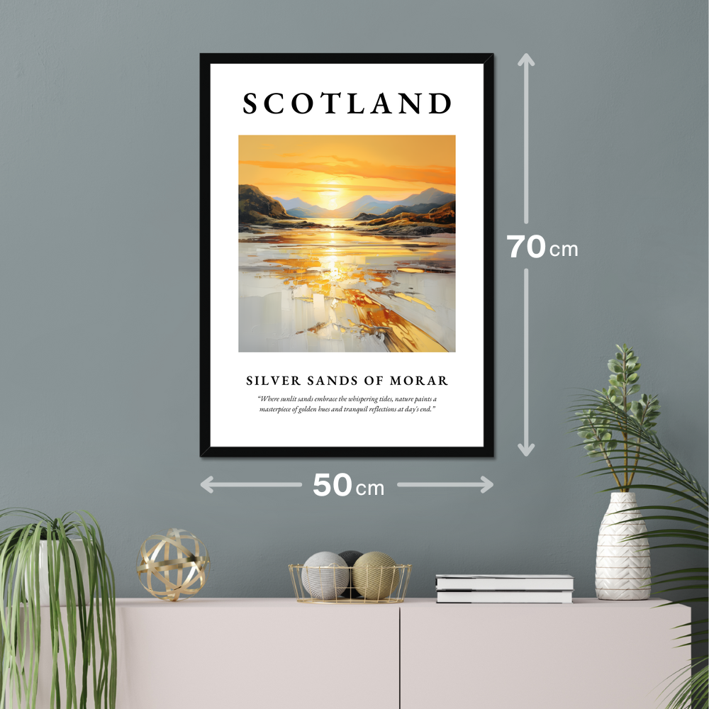 Poster of Silver Sands of Morar hanging on a wall