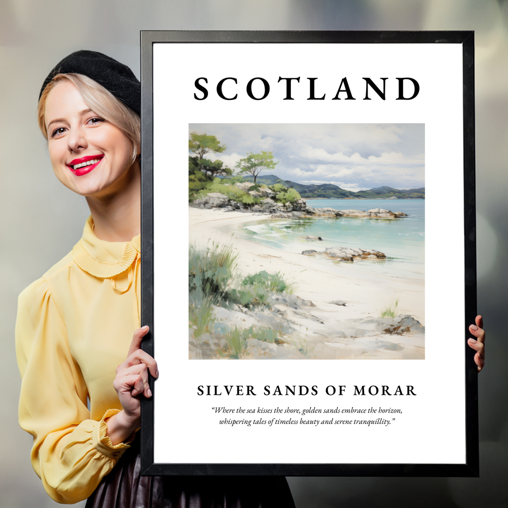 Person holding a poster of Silver Sands of Morar