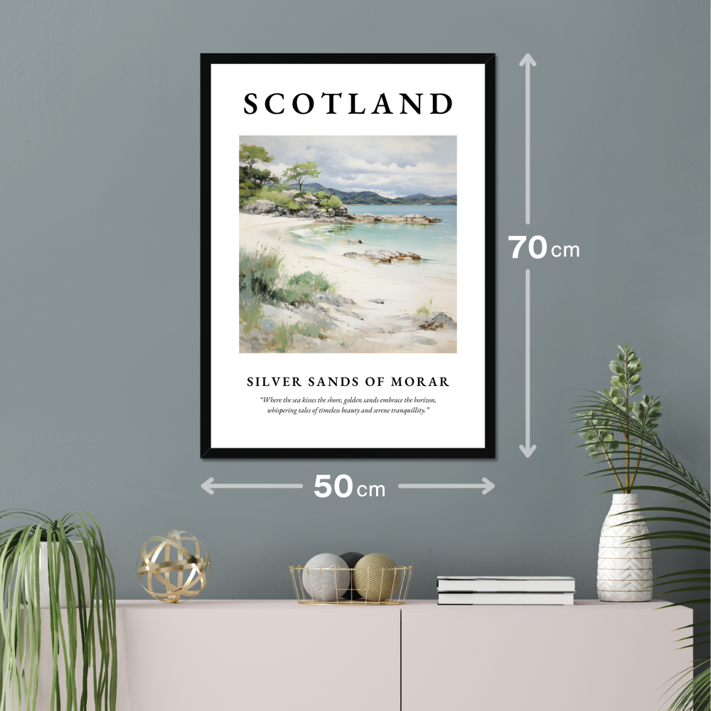 Poster of Silver Sands of Morar hanging on a wall