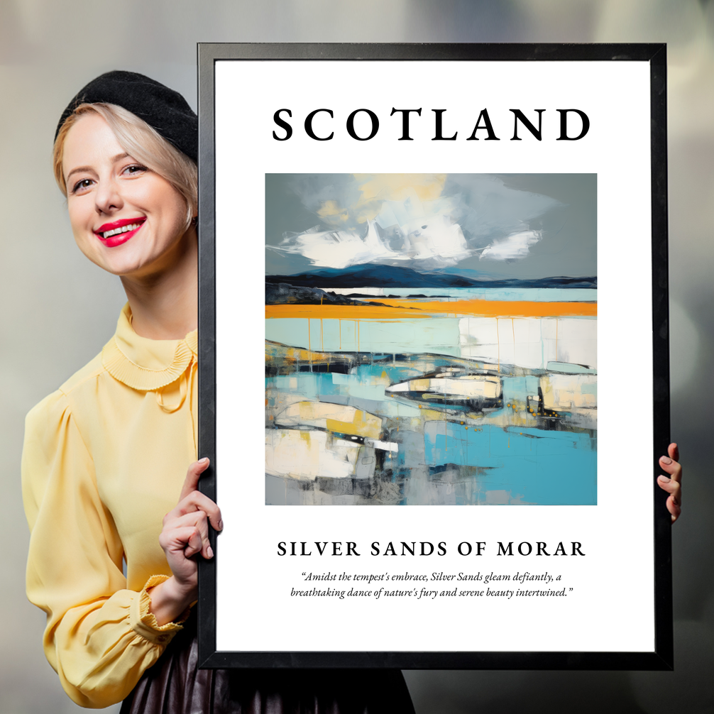 Person holding a poster of Silver Sands of Morar