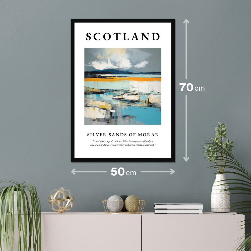 Poster of Silver Sands of Morar hanging on a wall