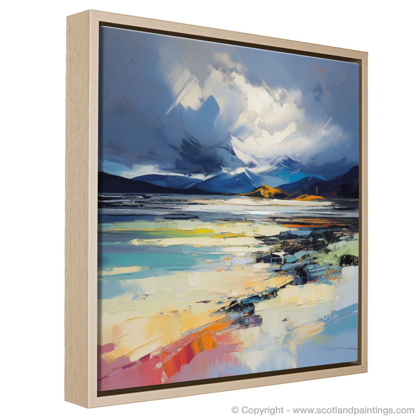 Tempest at Silver Sands: An Abstract Expressionist Ode to Scotland's Coast