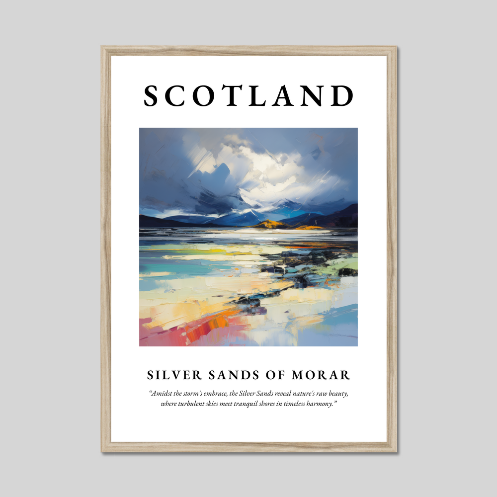 Poster in a natural frame with the word Scotland