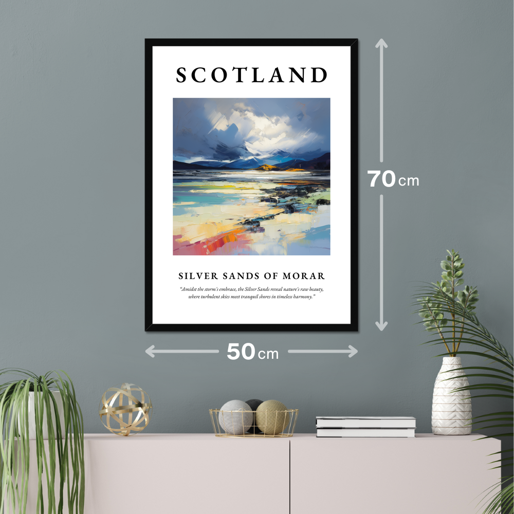 Poster of Silver Sands of Morar hanging on a wall