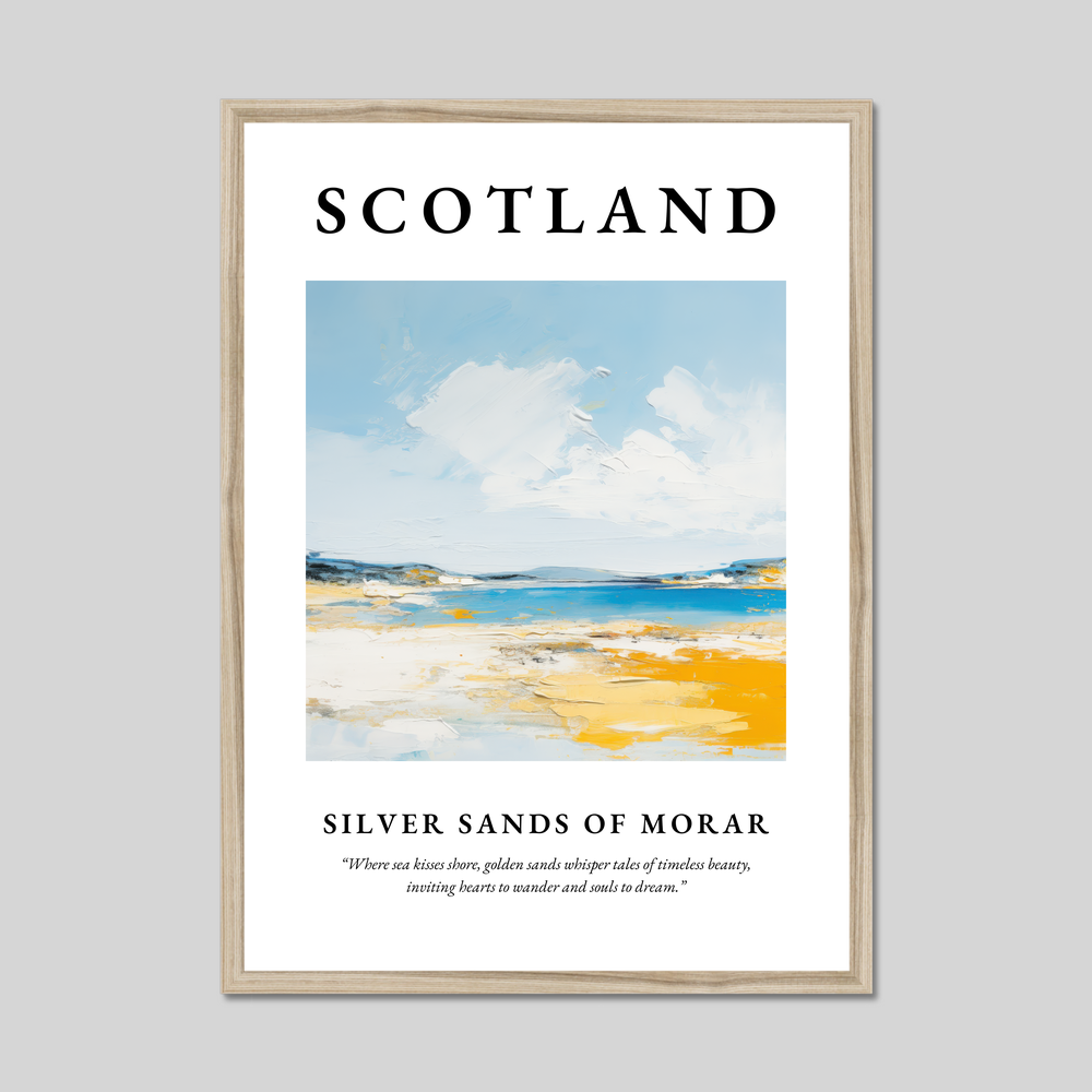 Poster in a natural frame with the word Scotland