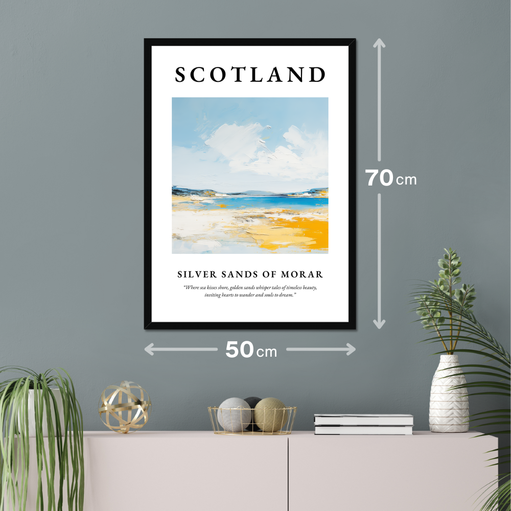 Poster of Silver Sands of Morar hanging on a wall