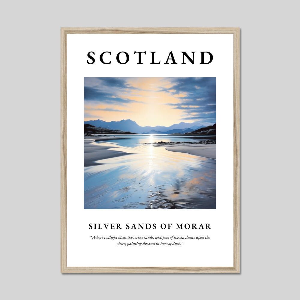 Poster in a natural frame with the word Scotland