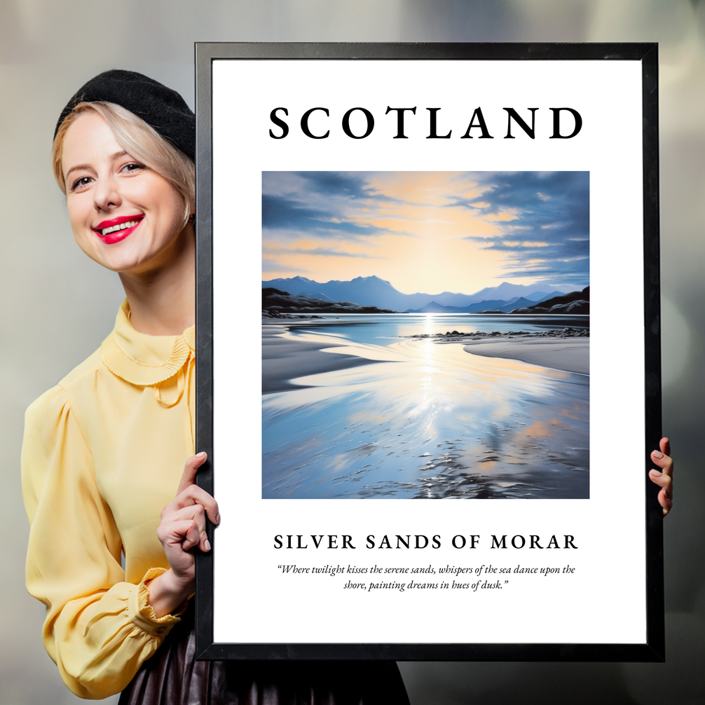 Person holding a poster of Silver Sands of Morar