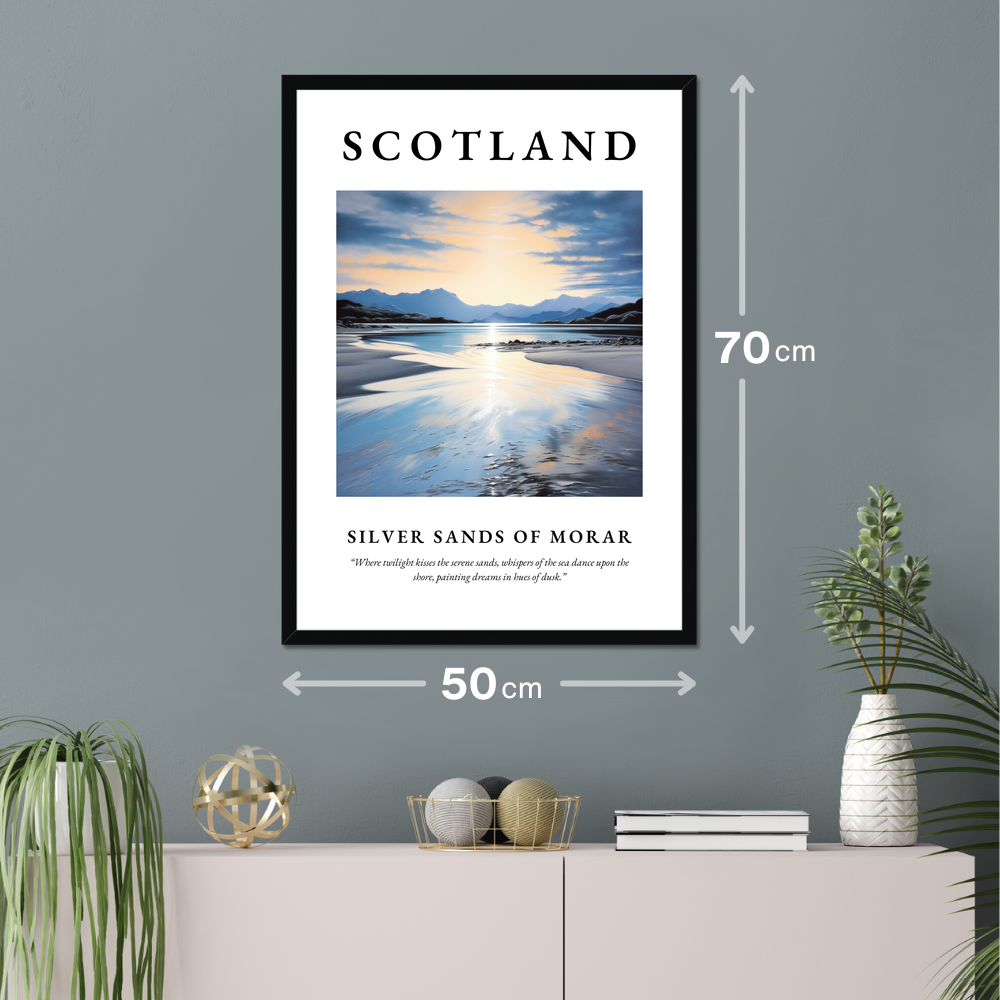 Poster of Silver Sands of Morar hanging on a wall