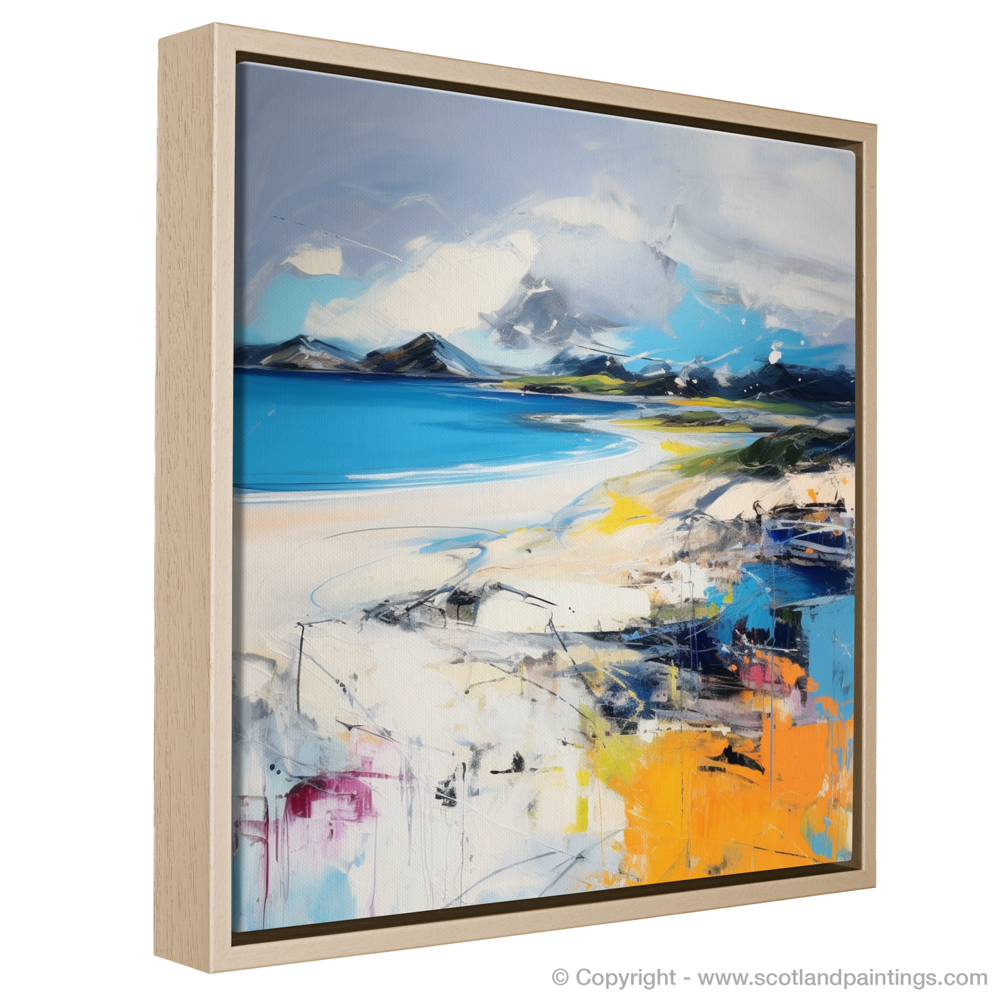 Storm over Silver Sands: An Abstract Expressionism Tribute to Morar's Wild Beaches