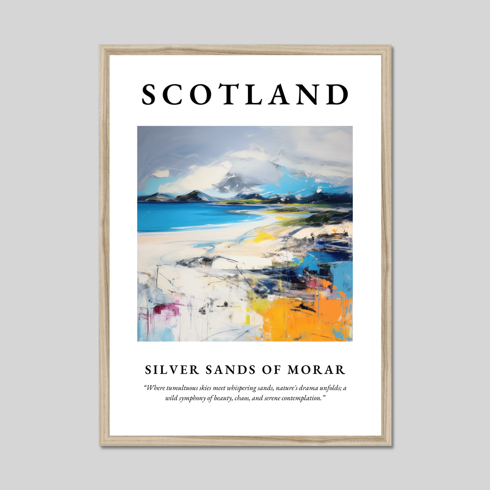 Poster in a natural frame with the word Scotland