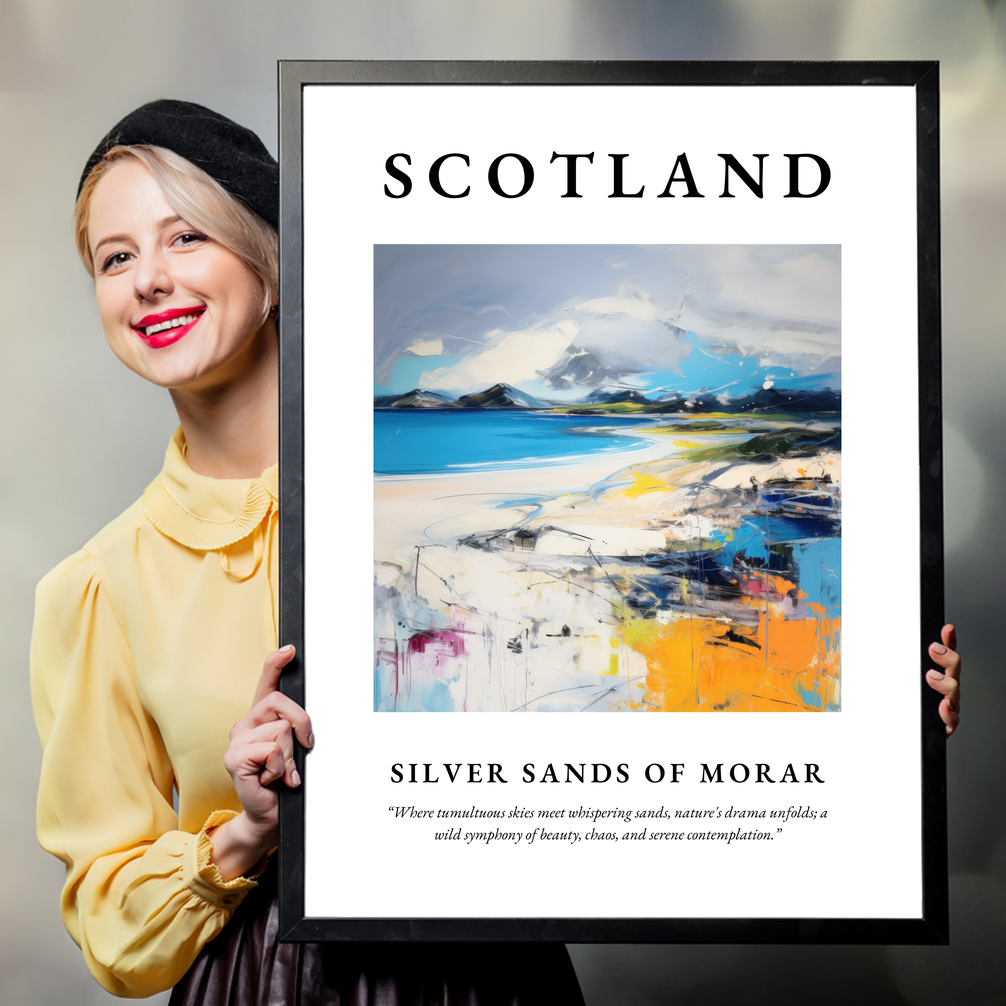 Person holding a poster of Silver Sands of Morar