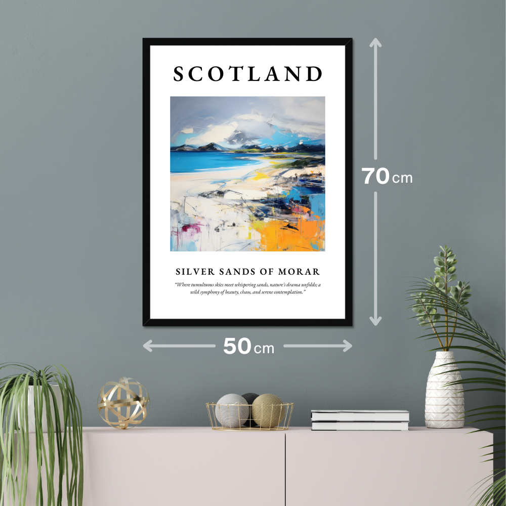 Poster of Silver Sands of Morar hanging on a wall