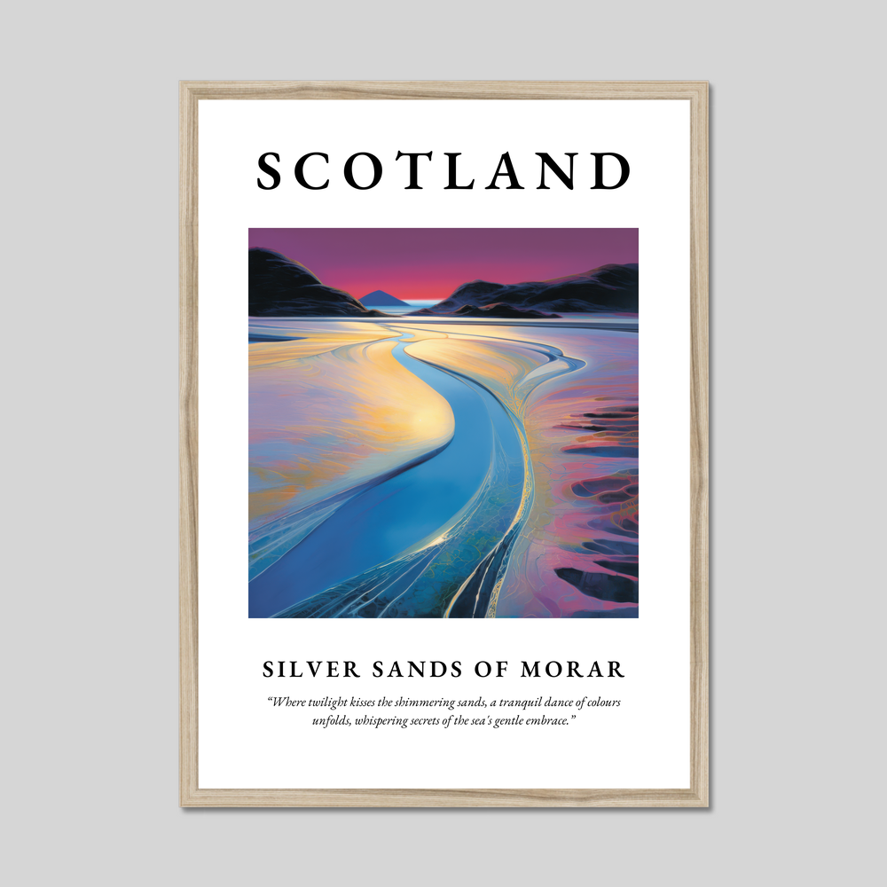 Poster in a natural frame with the word Scotland