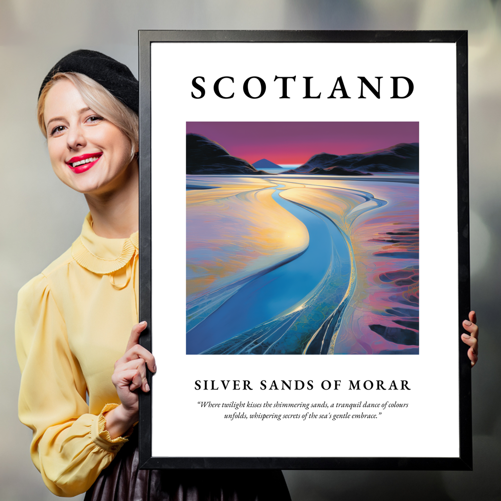 Person holding a poster of Silver Sands of Morar