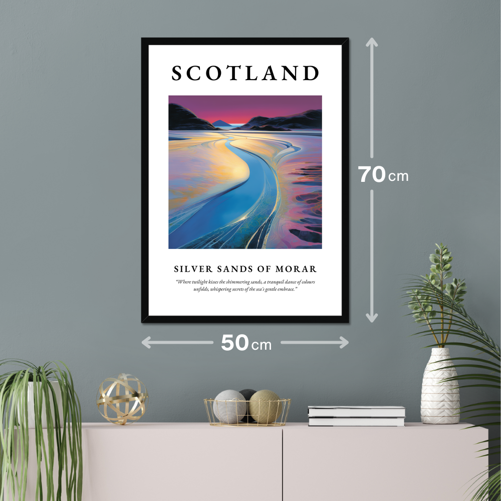 Poster of Silver Sands of Morar hanging on a wall