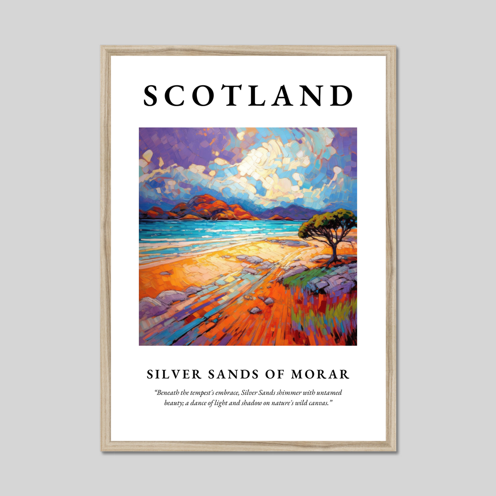 Poster in a natural frame with the word Scotland