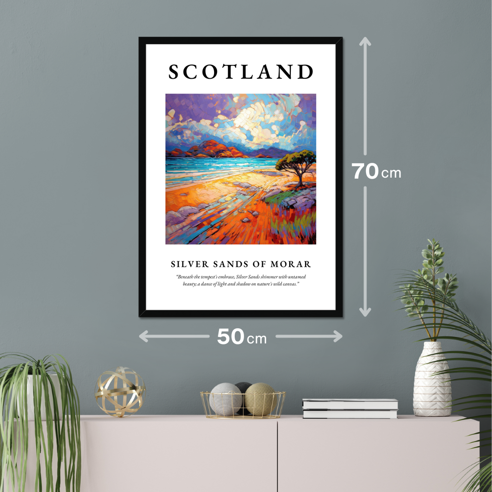 Poster of Silver Sands of Morar hanging on a wall