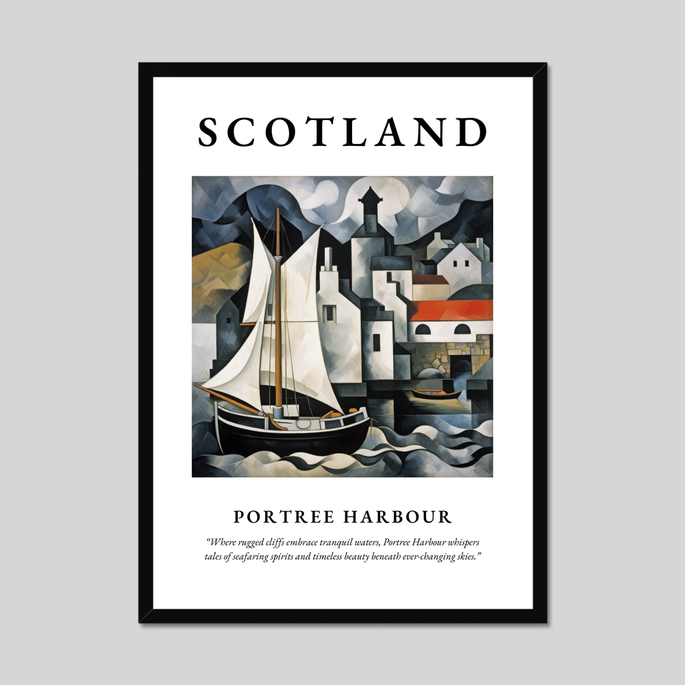 Poster of Portree Harbour, Scotland.