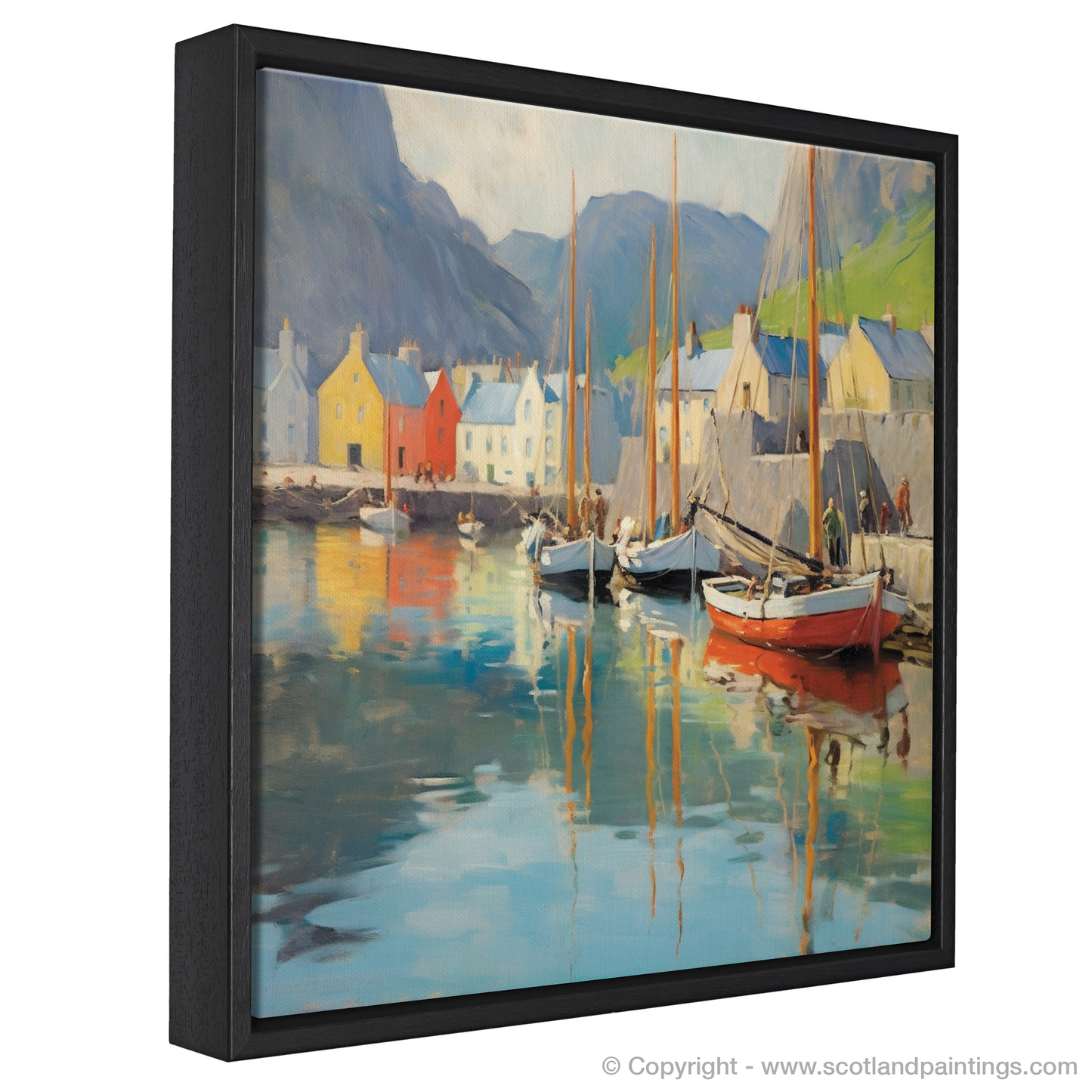 Whispers of Portree Harbour: An Impressionist Enchantment