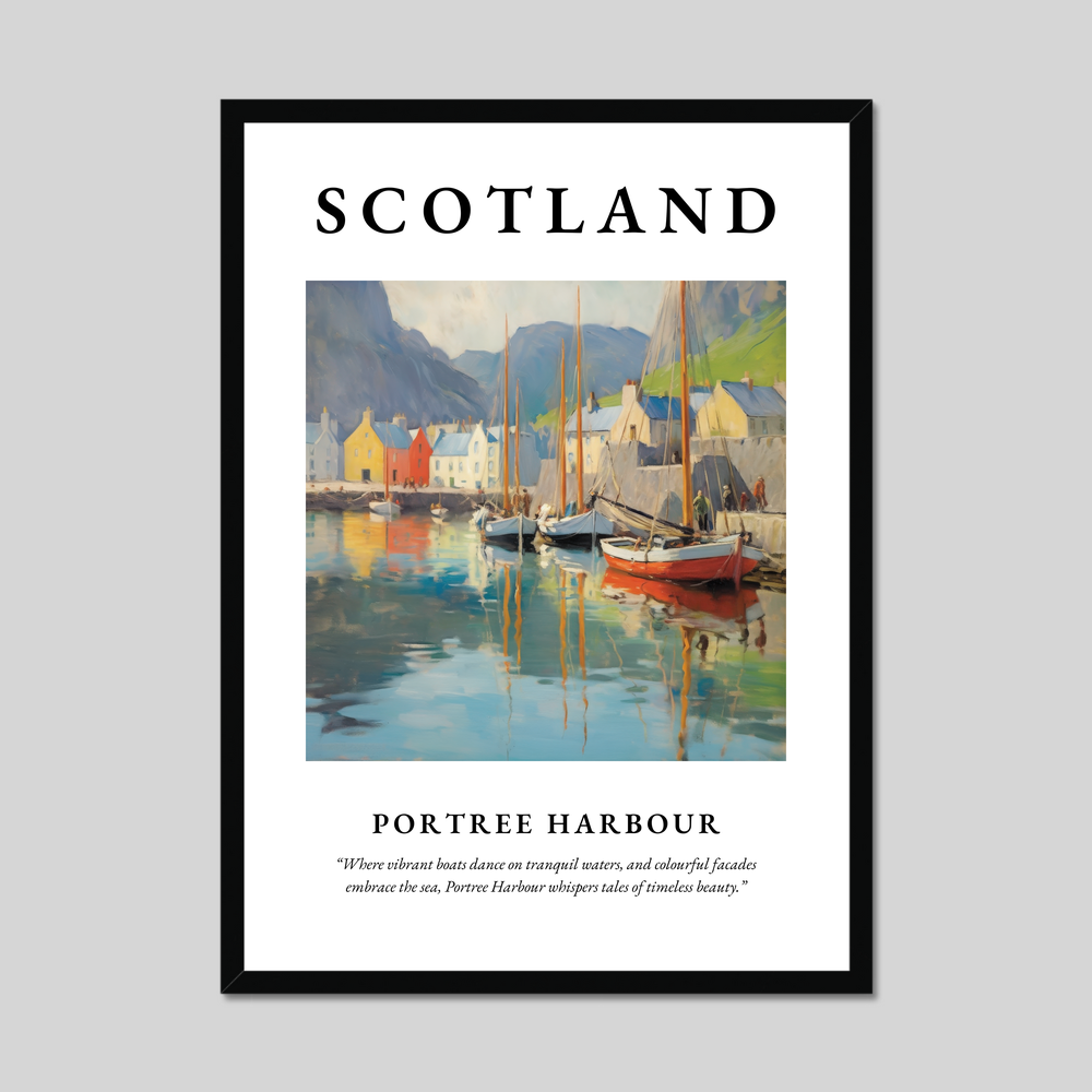 Poster of Portree Harbour, Scotland.