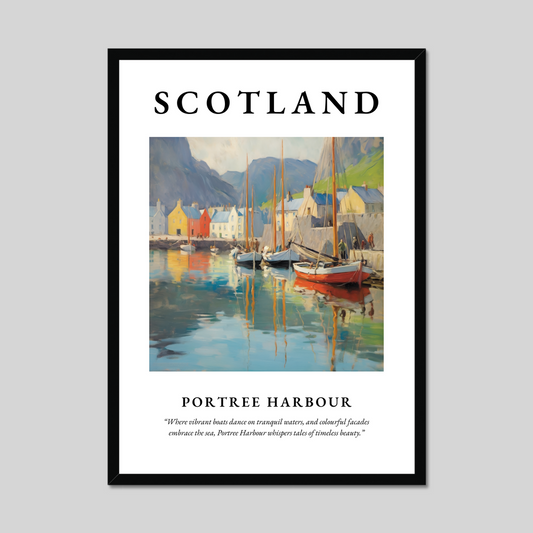 Poster of Portree Harbour, Scotland.