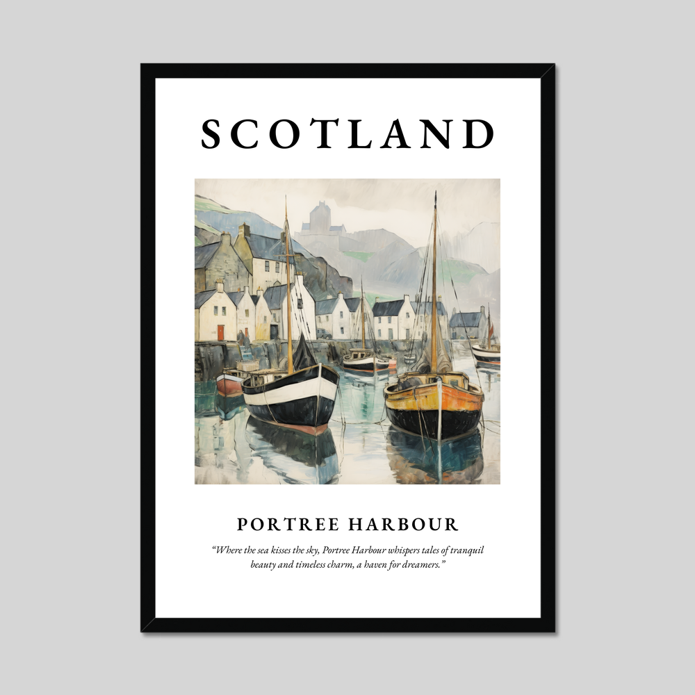 Poster of Portree Harbour, Scotland.