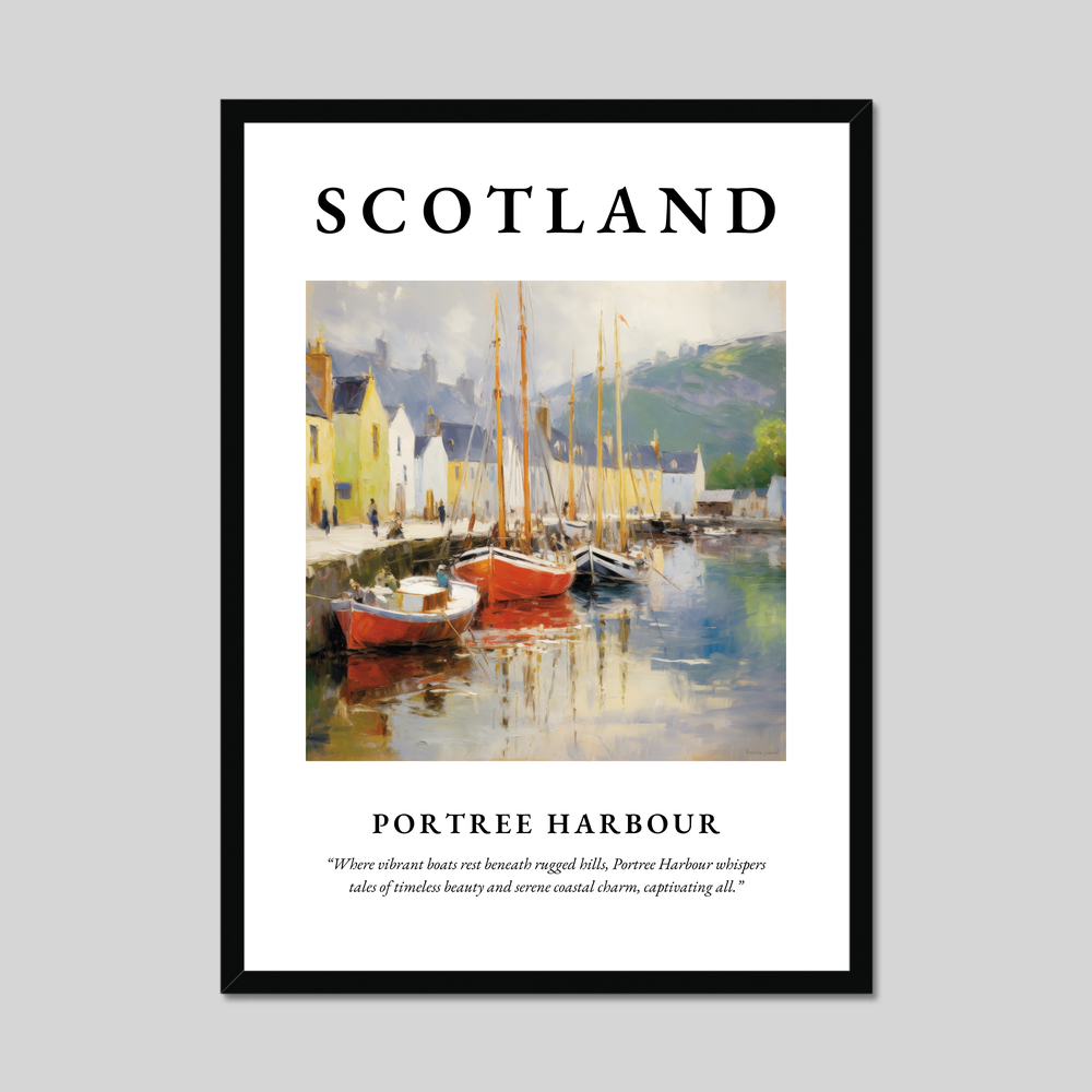 Poster of Portree Harbour, Scotland.