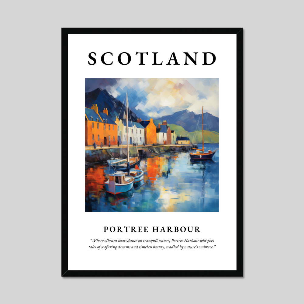 Poster of Portree Harbour, Scotland.