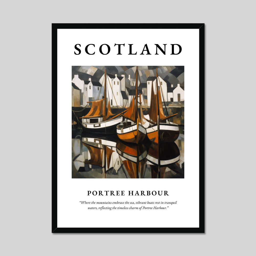 Poster of Portree Harbour, Scotland.