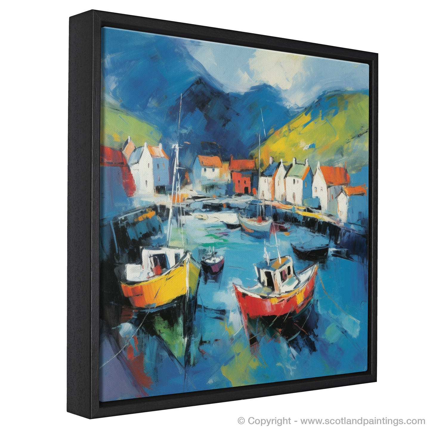 Portree Harbour: A Symphony in Colour and Abstraction