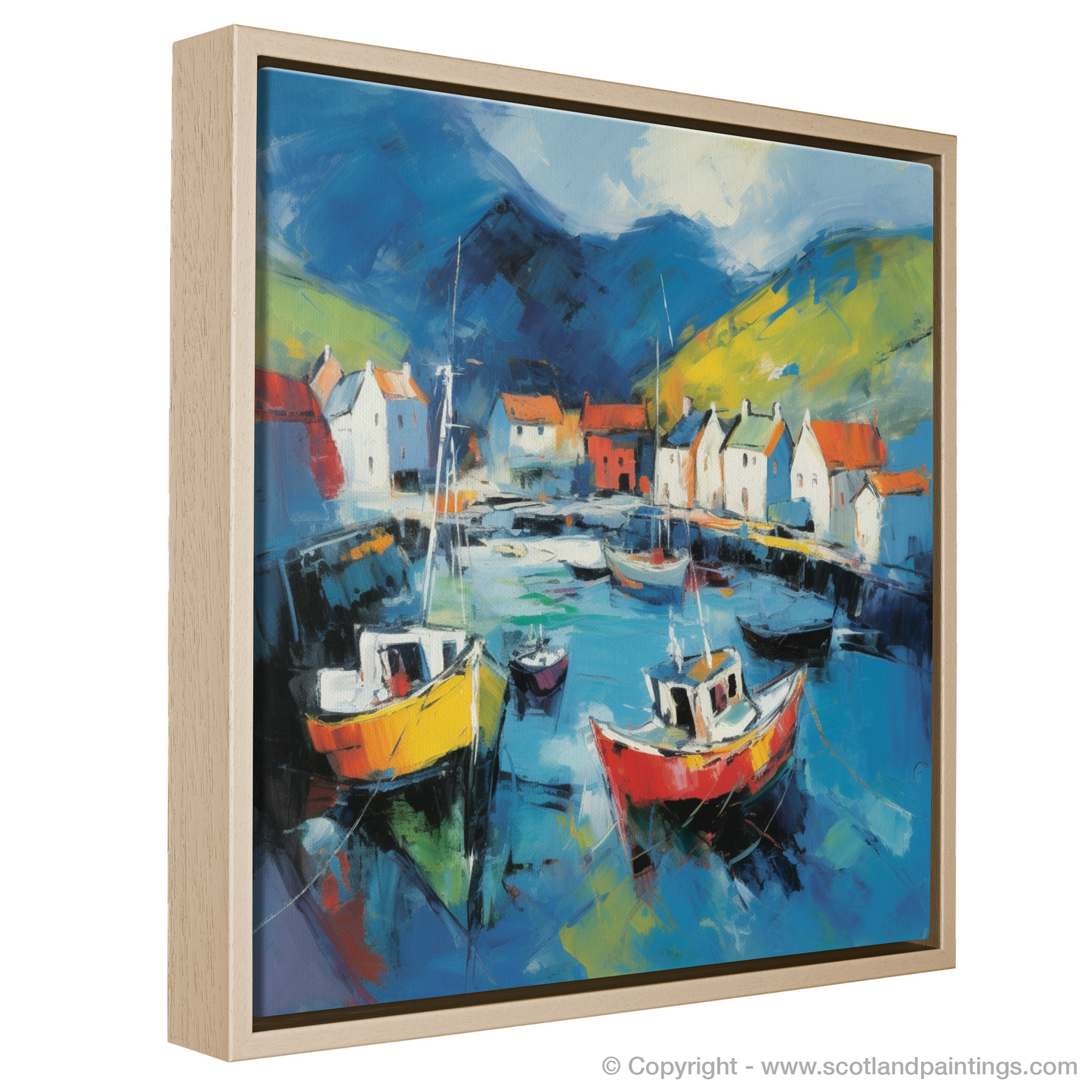 Portree Harbour: A Symphony in Colour and Abstraction