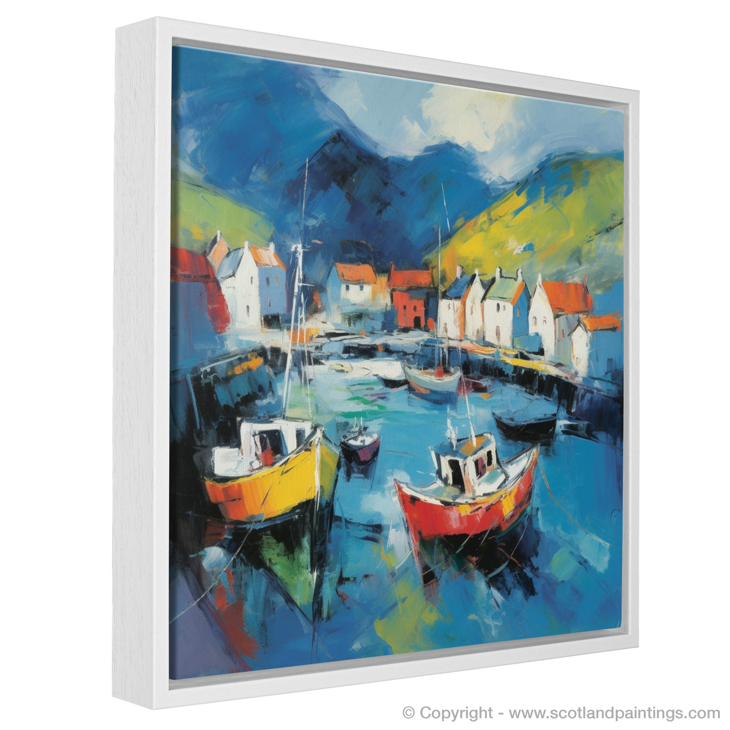 Portree Harbour: A Symphony in Colour and Abstraction