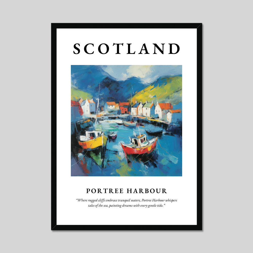 Poster of Portree Harbour, Scotland.