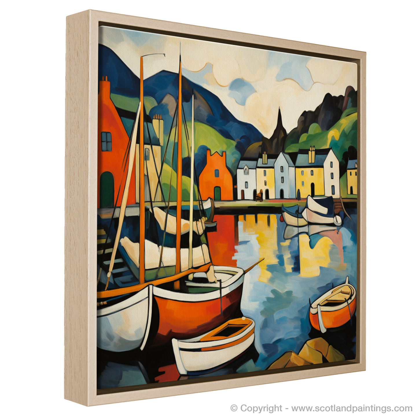 Vivid Whimsy at Portree Harbour - A Fauvist-Inspired Isle of Skye Masterpiece