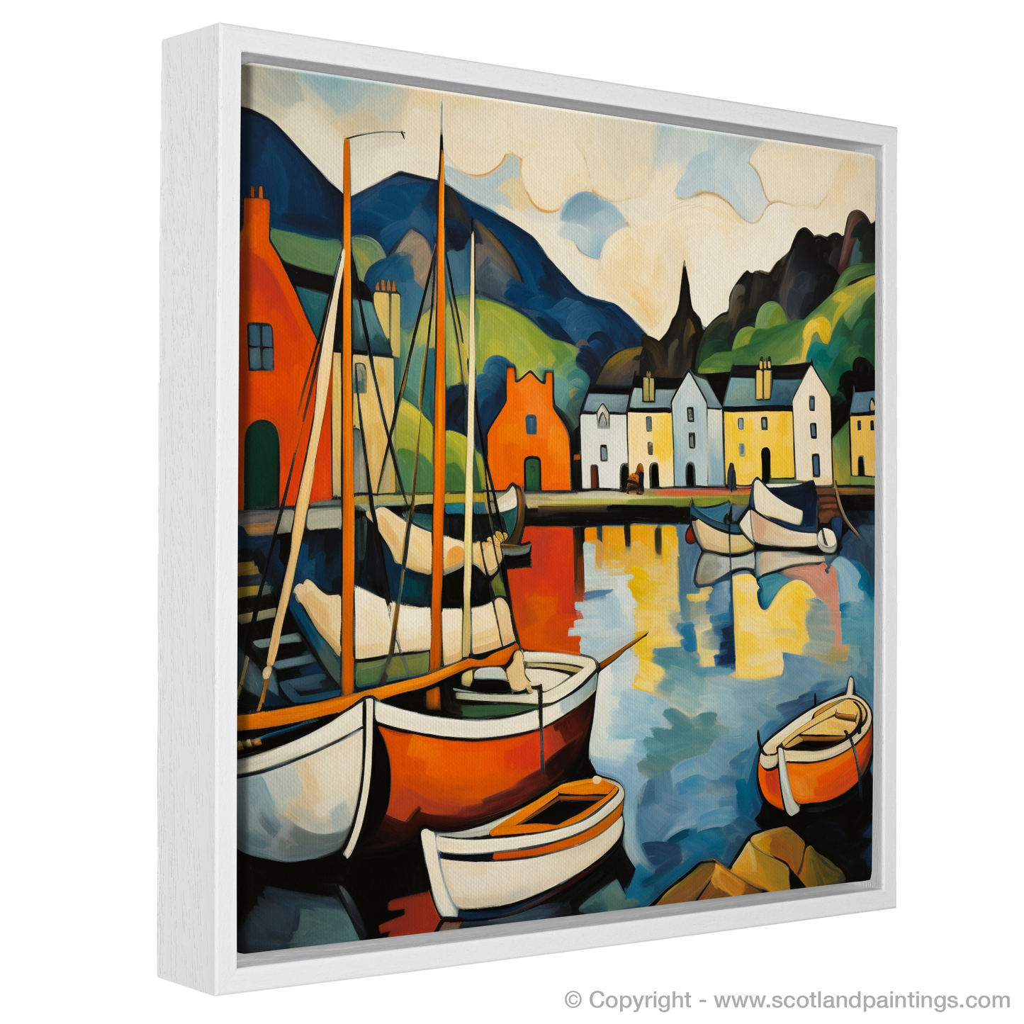 Vivid Whimsy at Portree Harbour - A Fauvist-Inspired Isle of Skye Masterpiece