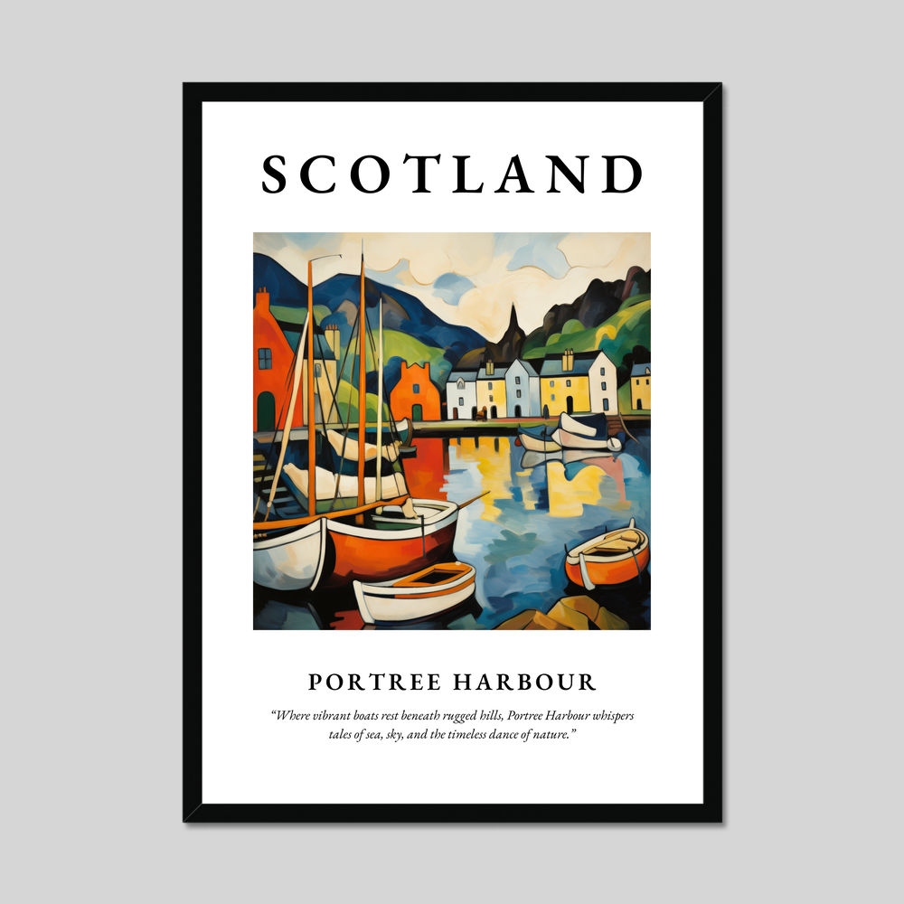 Poster of Portree Harbour, Scotland.